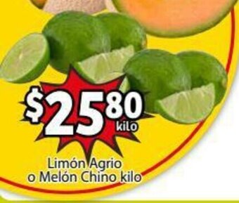 Soriana Mercado Limon Agrio o Melon Chino Kilo oferta