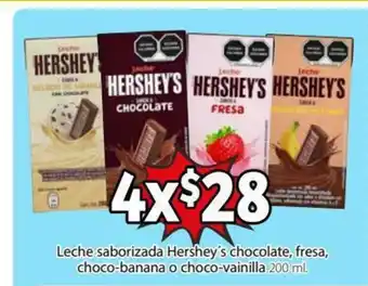 Soriana Mercado Leche Saborizada Hershey's Chocolate, Fresa, Choco-Banana o Choco-Vainilla 200ml oferta