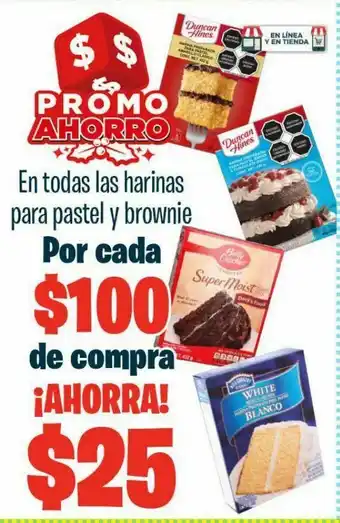 En todas las harinas para pastel y brownie