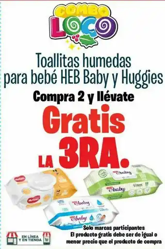 Toallitas humedas para bebé heb baby y huggies