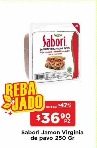 HEB Sabori jamon virginia de pavo 250 gr oferta