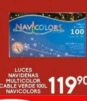 Luces navidadeñas cable verde 100 l