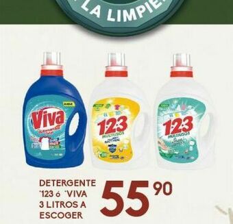 Alsuper Detergente 123 o viva oferta