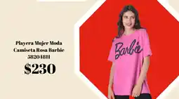 Elektra Playera Mujer Moda Camiseta Rosa Barbie 58204811 oferta