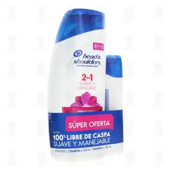 Farmacias Guadalajara Pack Shampoo Head & Shoulders 2 en 1 Suave y Manejable, 2 pzas oferta