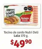 Soriana Híper Deli - tocino de cerdo nutri lala oferta