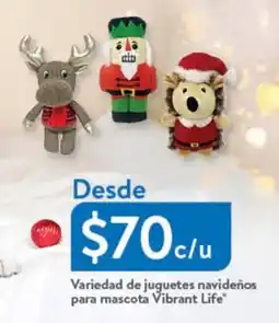 Walmart Variedad de juguetes navideños para mascota Vibrant Life oferta