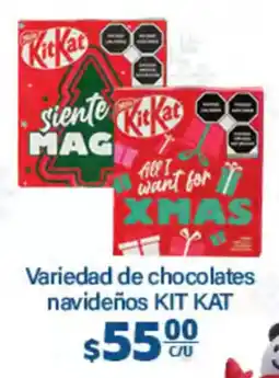 La Comer Variedad de chocolates navideños KIT KAT oferta