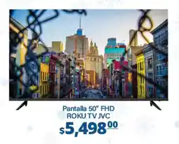 La Comer Pantalla 50" FHD Roku TV JVC oferta