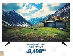 La Comer Pantalla 65" UHD Roku TV JVC oferta