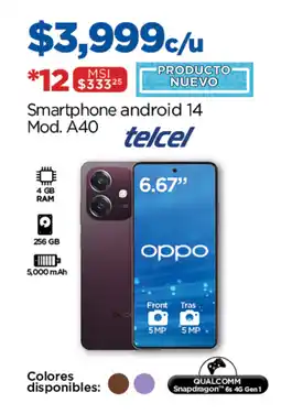 Chedraui telcel Smartphone android 14 oferta