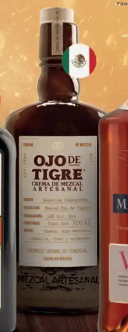 Soriana Híper Crema de mezcal artesanal Ojo de tigre oferta