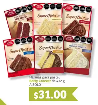 Soriana Súper Harinas para Pastel Betty Crocker 432g oferta