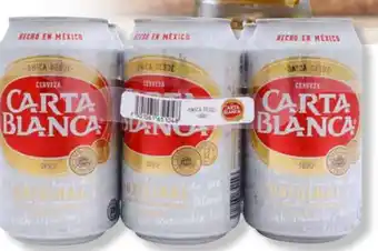 Soriana Súper Cerveza Carta Blanca 6x355ml oferta