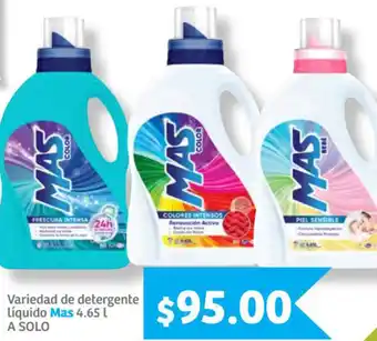 Soriana Súper Variedad de Detergente Líquido Mas 4.65L oferta