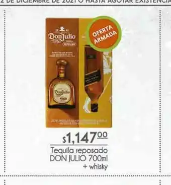 Fresko Tequila reposado don julio 700 ml + whisky oferta