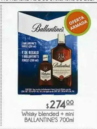 Fresko Whisky blended + mini ballantine's 700 ml oferta