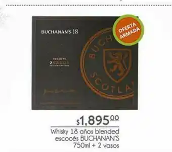 Whisky 18 años blended escoces buchanans 750 ml