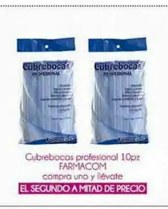 Cubrebocas profesional 10 pz farmacon