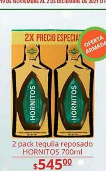 La Comer Tequila hornitos oferta