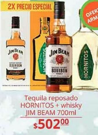La Comer Tequila hornitos oferta