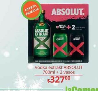 La Comer Vodka absolut oferta