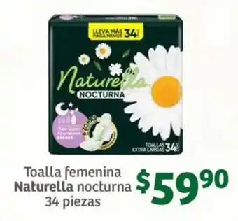 Soriana Súper Toalla femenina Naturella nocturna oferta