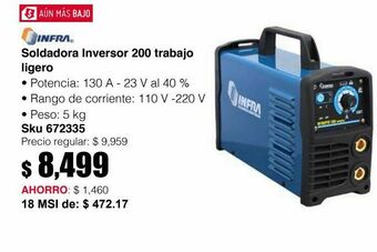 Sodimac Homecenter Soldadora inversor 200 trabajo ligero oferta