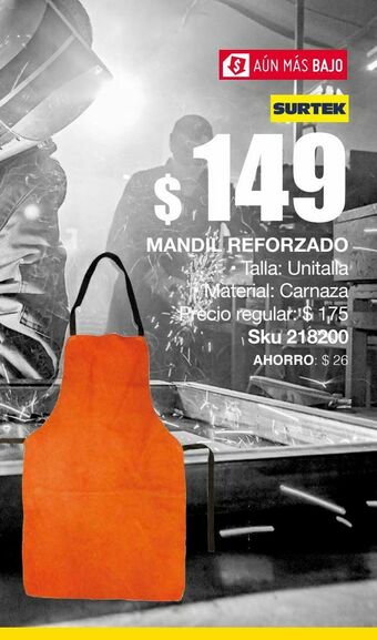 Mandil de carnaza reforzado