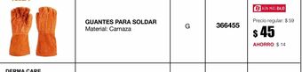 Guante p/soldador de carnaza talla grande