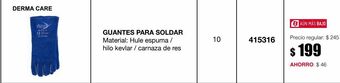 Sodimac Homecenter Guante para soldador azul c/hule espuma hilo kevlar oferta
