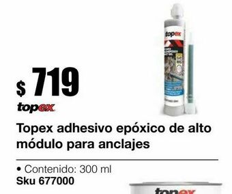 Sodimac Homecenter Topex adhesivo epoxico de alto modulo para anclajes 300ml oferta