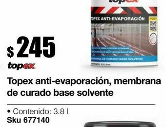 Topex anti-evaporación, membrana de curado base solvente 3.8 l