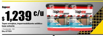 Sodimac Homecenter Topex emulplus, impermeabilizante asfaltico base solvente 19 l oferta