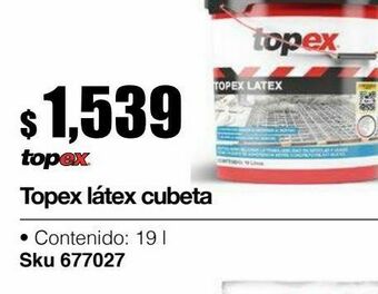 Sodimac Homecenter Topex latex cubeta 19l oferta