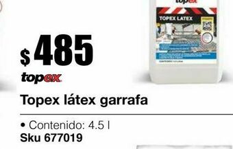 Sodimac Homecenter Topex latex garrafa 4.5l oferta