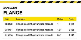 Sodimac Homecenter Flange piso hm galvanizada roscada de 1 oferta