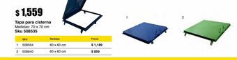 Sodimac Homecenter Tapa para cisterna de lamina antiderrapante cal.14 y angulo de 1" 1/4 x 1/8" de 70 x 70 cm (marco y contramarco) oferta