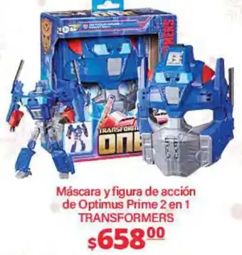 La Comer TRANSFORMERS Máscara y figura de acción de Optimus Prime 2 en 1 oferta