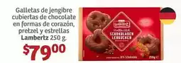 Soriana Híper Estrellas - galletas de jengibre cubiertas de chocolate en formas de corazon, pretzel y oferta