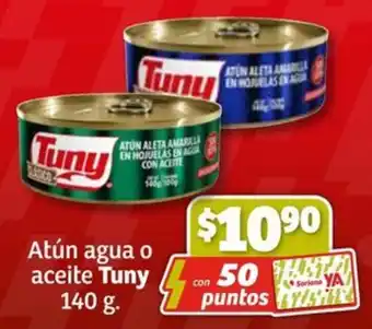 Soriana Híper Atún agua o aceite Tuny oferta