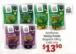 Soriana Híper Aceitunas Valley Foods doypack oferta