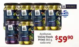 Soriana Híper Aceitunas Valley Foods Prime oferta