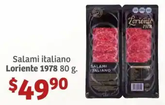 Soriana Híper Salami italiano Loriente 1978 oferta