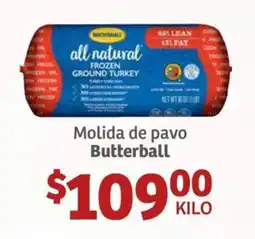 Soriana Híper Molida de pavo Butterball oferta