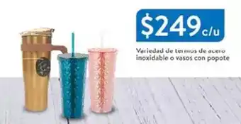 Walmart Termos de acero inoxidable o vasos con popote oferta