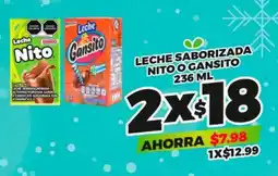 Merco Leche saborizada NITO O GANSITO oferta