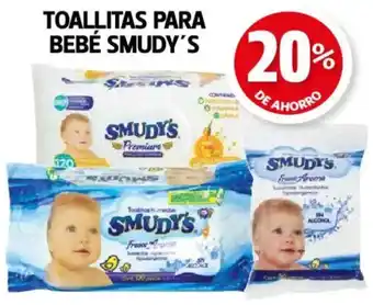 Farmacias Guadalajara Smudy's toallitas para bebé oferta