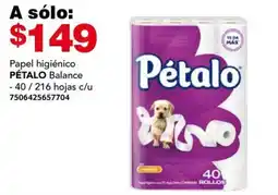 Papel higiénico PÉTALO Balance - 40 / 216 hojas c/u