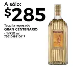 City Club Tequila reposado GRAN CENTENARIO - 1/950 ml oferta
